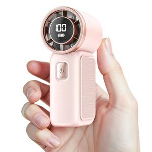lot 16062 image: AGEYOU Portable Handheld Mini Fan, 6 Gear Wind, Hand Small Travel Personal Held Fans, Rechargeable Turbo Fan, Gifts for Women Men, for Camping Vacation Outdoor (pink) - Retail $20