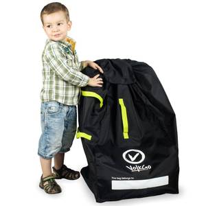 lot 16097 image: V VOLKGO Car Seat Travel Bag For Airplane with Padded Backpack Shoulder Straps, Gate Check Bag, Car Seat Bags for Air Travel Carseat Travel Cover, Carseat Travel Bag Cover for Airplane Travel - Retail $16