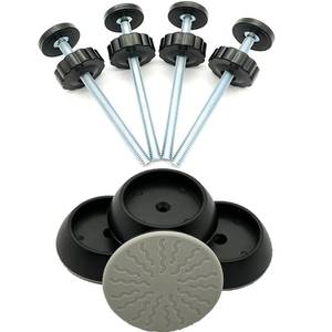 lot 16105 image: 4 Pack Baby Extender Extension-M8(8mm) VMAISI Child Safety Pressure Mounted Baby Gate Threaded Spindle Rods Replacement Parts Bundle with Wall Protector for Stairs Cup Guard (Black, 8MM) - Retail $20