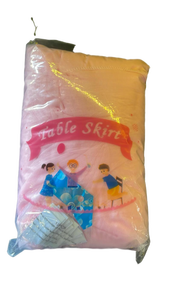 lot 16488 image: Baby Pink Table Skirt Party Decoration 167in - Retail $8