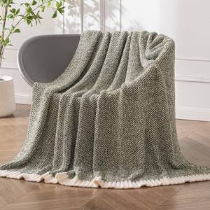lot 17448 image: MIULEE Super Soft Throw Blanket for Couch, Olive Green Cozy Fluffy Warm Blankets Lightweight Knit Throw Blankets for Sofa, Bed, Chair, Living Room, Camping, Picnic, 60 x 80 inch - Retail $45