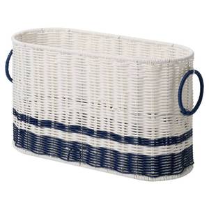 lot 17470 image: GRANNY SAYS Toilet Paper Storage Holder, 6 Mega Rolls Toilet Paper Holder Stand with Storage, Navy Blue Baskets for Bathroom Beach Decor, Decorative Basket for Storage - Retail $32