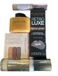 lot 18166 image: Revolution Beauty 5 Piece Makeup Bundle - Retail $35