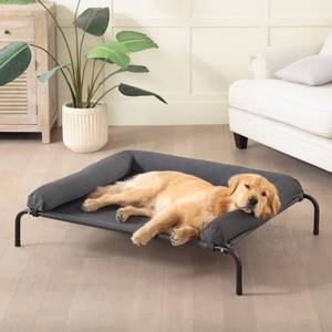 lot 1609 image: WESTERN HOME Cooling Elevated Dog Bed for Large Dogs, Portable Indoor & Outdoor Raised Dog Bed with Breathable Mesh, Chew Proof Pet Hammock Cots with Removable and Waterproof Bolsters - Retail $41
