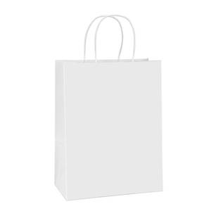 lot 1669 image: BagDream Paper Shopping Bags 10x5x13 100Pcs White Kraft Gift Bags with Handles Bulk, for Shopping, Merchandise, Retail, Party Favor, Gifts, Take-out, Recyclable Paper Sacks - Retail $32
