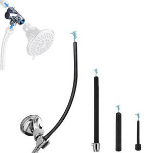 lot 1691 image: Shower Enema System with 79 Inch Hose, 3-Way Diverter, Shower Douche for Men and Women Portable Cleaner, Enema Nozzle Kit Cleaner Attachment - Retail $953