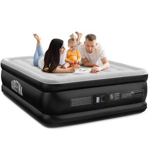 lot 1701 image: Airefina Air Mattress Queen with Built in Pump, 18 Raised Comfort Blow Up Mattress with Carrying Bag, Portable Inflatable Mattress for Guest Home, Air Bed Colchones Inflables 750 Lbs Max, 806018 in - Retail $70