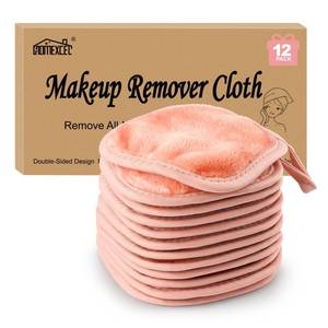 lot 2173 image: HOMEXCEL Makeup Remover Cloth 12 Pack, Reusable Makeup Remover Pads, Washable Ultra Soft Facial Cleansing Cloths For All Skin Types, 5 X 5 In, Pink - Retail $8