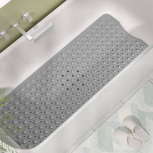 lot 2207 image: AmazerBath Shower Mat Non Slip 40 x 16 Inches, Shower Stall Mats with Suction Cups and Drain Holes, Non Slip Bath Mat for Tub for Elderly & Kids, Grey - Retail $16