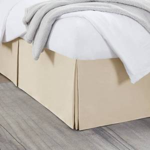 lot 2208 image: Nestl Cream Twin XL Bed Skirt - Twin XL Size 14 Inch Drop - Brushed Microfiber Hotel Quality Pleated Bed Skirt - Shrinkage & Fade Resistant - Retail $17