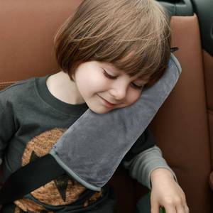 lot 2209 image: COOLBEBE Seat Belt Pillow for Kids, Extra Soft Toddler Travel Pillow for Car Seat, Universal Carseat Strap Cushion Pads for Childs Baby People Adults, Grey - Retail $9