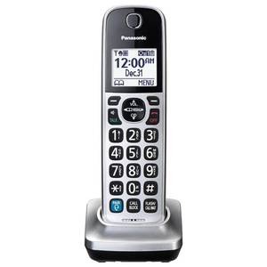 lot 2221 image: Panasonic Cordless Phone Handset, Pair with up to 4 Bluetooth Wireless Headphones, Expandable, KX-TGD89x and KX-TGF89x Series Compatible - KX-TGDA99S (Silver) - Retail $45