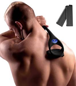 lot 2229 image: Bakblade 2.0 Back Shavers for Men DIY Hair Shaver, Safety Blade Technology & Ergonomic Handle, Wet & Dry Shaving (Extra Blades Included) - Retail $65