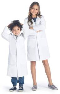 lot 2281 image: Dr. James Kids Lab Coat for School, Safety Snaps, Durable, Full Length, 2-16 Years (12-14 Years) - Retail $4,656