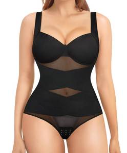 lot 2290 image: Nebility Shapewear Bodysuit for Women Tummy Control Waist Trainer Backless Body Shaper V-Neck with Built in Bra(Black,3X-Large) - Retail $25