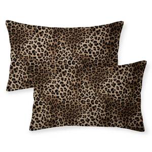 lot 2327 image: JEFERSO Brown Leopard Print Pillow Covers 12x20 Set of 2 Cheetah Pillowcase Animal Skin Cheetah Print Decorative Throw Pillows Outdoor Farmhouse Decor Lumbar Modern Cushion Case for Couch Sofa Room - Retail $13