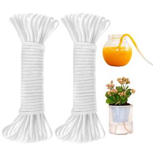 lot 2338 image: ORIMERC 60 feet 16 inch Self Watering Wick Cord for Vacation Self-Watering Planter Pot DIY Automatic Watering Device System Potted Plant Sitter Auto Drip Waterer to Water African Violet - Retail $6