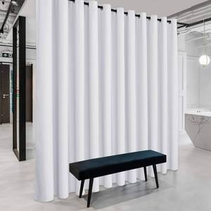 lot 2369 image: RYB HOME Extra Wide Curtains for Divider for Room Separation Soundproof Temporary Door Curtains for Bedroom Closet Office Home Theatre Garage Living Room Privacy, W 20 x T 7.5 ft, Greyish White - Retail $76