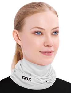lot 2387 image: GOT Sports Cooling Neck Gaiter - UPF 50 Fishing Face Mask for Men Women - Thermoregulation & UV Sun Protection (White) - Retail $14