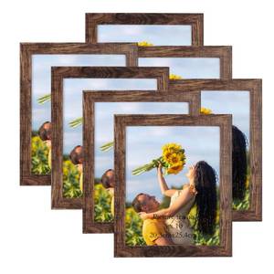 lot 5374 image: PETAFLOP 8x10 Picture Frame Set of 7, Rustic Frames Display 8 by 10 Inch Photo for Wall or Tabletop - Retail $30