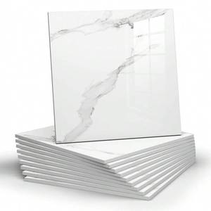 lot 5380 image: Chejiaye 10pcs Marble Peel and Stick Backsplash Waterproof Washroom Wall Panels, Peel and Stick Tile, PVC Foam Wall Sticker for Kitchen,Bathroom,living room,White and Grey(Not Real Tile,11.8 x 11.8) - Retail $19