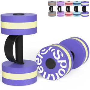 lot 5382 image: Water Weights Aquatic Exercise Equipment Sportneer Lightweight Aqua Dumbbell 1 Pair EVA Foam Pool Weights for Water Fitness Equipment With Easy Handle Strip for Water Aerobics Weight Loss - Retail $26