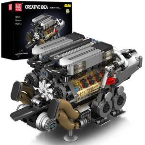 lot 5391 image: Mould King 10131 W16 Engine Building Blocks Sets, V8 Engine Model kit That Run, Build Your Own STEM Model Engine, 16-Cylinder Car Engine Building Engineering Toys for KidsAdults Collections(952PCS) - Retail $50