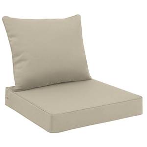 lot 5401 image: Favoyard Outdoor Seat Cushion Set 22 x 24 Inch Waterproof & Fade Resistant Patio Furniture Cushions with Removable Cover Deep Seat & Back Cushion with Handle and Adjustable Straps for Chair Sofa Couch - Retail $48