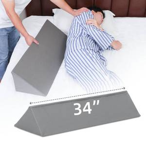 lot 5404 image: Fanwer Wedge Pillow for Side Sleeping, 34 Back Pillow for Side Sleeper, Bed Wedges & Body Positioners for After Surgery, Pregnancy Support, Back Pain, Preventing Bedsores - Retail $34