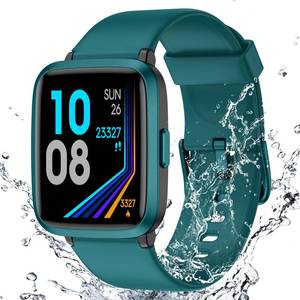 lot 6305 image: Fitness Tracker Watch with Heart Rate Monitor, Activity Tracker with Pedometer, Sleep Monitor, Calories & Step Counter, 5ATM Waterproof Smart Watch for Women Men Health Fitness Watch for Sports - Retail $20