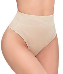 lot 6331 image: SIMIYA Thong Shapewear Tummy Control Mid-Rise Firm Body Shaper Tummy Control Bronze size small - Retail $12