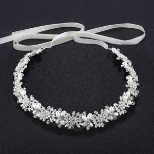 lot 6347 image: Oriamour Bridal Headpiece Flower Design Wedding Headband Bridal Hair Accessories (Silver) - Retail $20