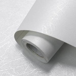 lot 6359 image: Uooar White Silk Peel and Stick Wallpaper 17.3 x 300 Removable Self Adhesive Textured Contact Paper Vinyl Decorative Wall Paper for Bedroom Living Room - Retail $30