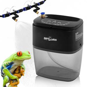 lot 6365 image: REPTI ZOO 800ml Reptile Mister Fogger Portable Mister for Reptile Tank Reptile Enclosure Misting System Terrarium Mister with 2PCS Nozzles for ReptilesAmphibians, Black - Retail $60
