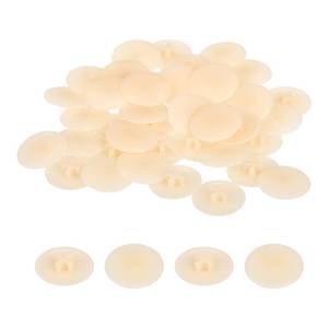 lot 6371 image: uxcell 160PCS Screw Cap Covers, 17mm Waterproof Plastic Screw Decorative Caps for Phillips Cam Lock Nuts Self-Tapping Screws, White Maple - Retail $6