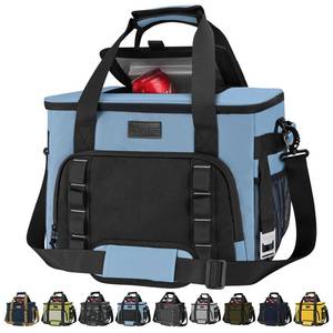 lot 6376 image: BALEINE Extra Large Soft Cooler Bag, Portable Leakproof Cooler, 4060 Cans Volume for Beach, Camping, Kayaking, Travel, and Road Trips (9.5 Gallon, Teal-Black) - Retail $30