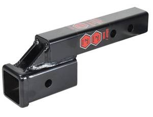 lot 9183 image: TOPTOW 64121 2-inch Receiver Trailer Hitch Extension Riser with 2-inch RiseDrop, Solid Shank, 10000lbs Capacity, Anti-Rattle Bolt - Retail $41
