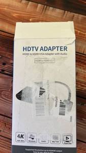 lot 10231 image: 4K HDMI to HDMIVGA Adapter with Audio Support - Retail $15