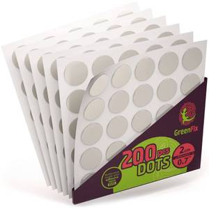 lot 18198 image: GreenFix Double Sided Sticky Dots 200PCs - Clear Round Mounting Putty - Sticky Tack for Hanging - Picture Hangers Without Nails - Adhesive Double Sided Tape Dots - Poster Putty Removable - Retail $13