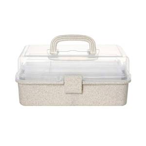 lot 19729 image: 3-Tier First Aid Box, Portable Medicine Storage with Handle, Emergency Family Medical Organizer Container for Car, Home, School, Travel, Camping, Hiking - Retail $29