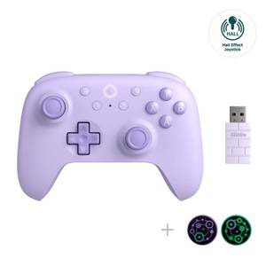 lot 19742 image: 8Bitdo Ultimate 2C Hall Effect Joysticks and Hall Triggers Wireless Controller for Windows PC and Android, with Remappable L4R4 Bumpers, Turbo function & Rumble vibration (Purple) - Retail $30
