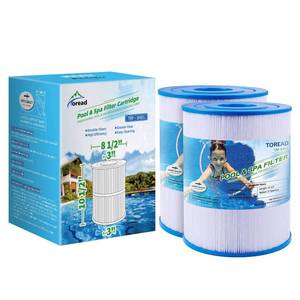 lot 19748 image: TOREAD NSF-50 Certified Watkins 31114 Replacement Tiger River Spa Filter, Compatible Unicel C-8465, PWK65, Filbur FC-3960, 71827, 71828 Hot Tub Filter, 65 sq. ft Hot Spring Spa Filter (2 Pack) - Retail $68