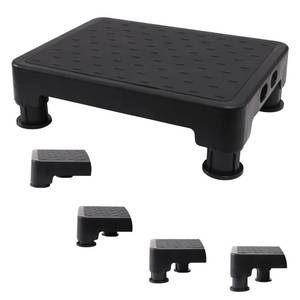 lot 19749 image: COOL-ANGLE Adjustable Step Stool for Bed, Bathtub, Car and Kitchen, 4-Level Height 3.4-5, Non-Slip Platform with 6 Anti-Skid Feet �� Step Stool for Adults Seniors Kids Maternal, Black - Retail $30