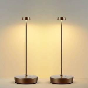 lot 19768 image: Sikevht 2Pack Cordless LED Table Lamp��Rechargeable Battery Operated Table Light, 3 Color Stepless Dimmable Table Lamp, Portable Table Light for OutdoorRestaurantsPatio - Retail $80
