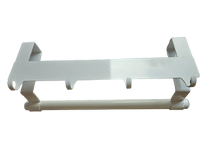 lot 19786 image: White Hook Hanging Towel Holder - Retail $8