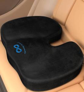 lot 19800 image: Everlasting Comfort Memory Foam Car Seat Cushion - Tailbone Pain Relief, Driving Seat Cushion for Short People - Office, Wheelchair, Gaming Chair, Travel - Non-Slip, Washable Cover - Retail $3,411