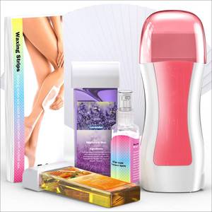lot 19821 image: Vuteehy Roll on Wax Kit, Roll on Waxing Kit for hair removal, Waxing Kit for Women, Wax Kit for All Skin Types, Easy to Use, At-Home Hair Removal for Body, with 2 Cartridges & 50 Pcs Strips - Retail $27