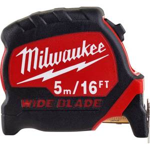 lot 20116 image: Milwaukee Premium Wide Blade Tape Measure 5m16ft (Width 33mm), (4932471817) - Retail $31