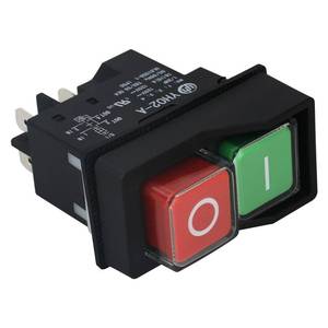 lot 20171 image: 120V Electromagnetic Push Button Switch for Table Saws,Drill Press,Router Table, Band Saw,Bench Saws & Gardening Equipment-Compatible with Power Tools & Woodworking Machinery,12HP Push Button Switch - Retail $18