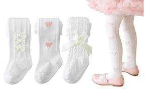lot 20403 image: CHUNG Baby Girls Cotton Tights Thin Hollowed Summer with Bowknot Mesh Lace Fashion Toddler Footed Legging Pantyhose (S, 1-2Y,3White) - Retail $20